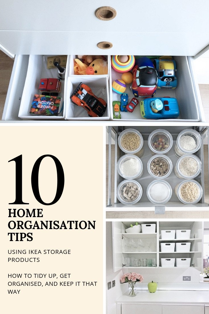 10 home organisation tips: how to organise your home using IKEA storage products