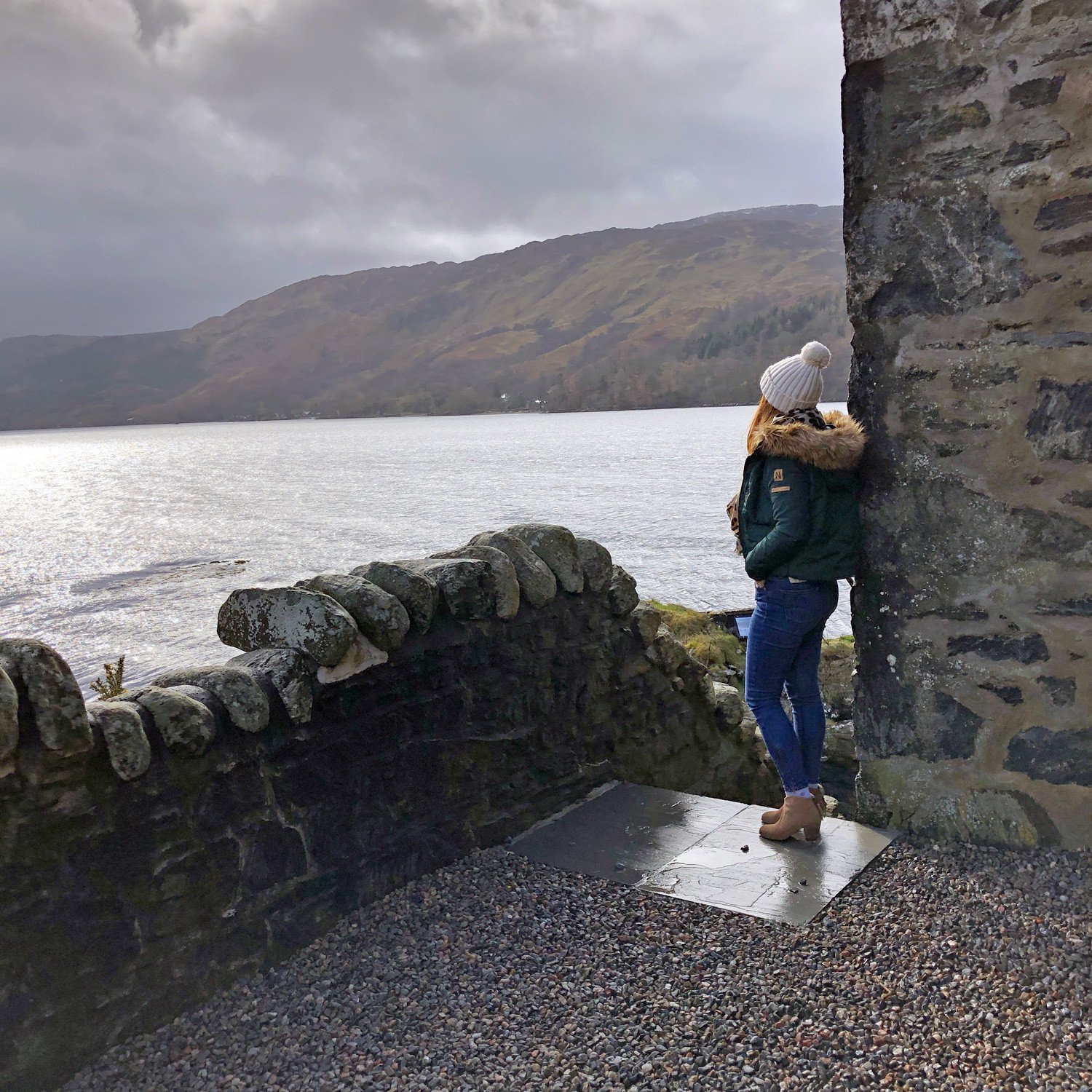 looking out over the loch from Eilean Donan Castle, Scotland