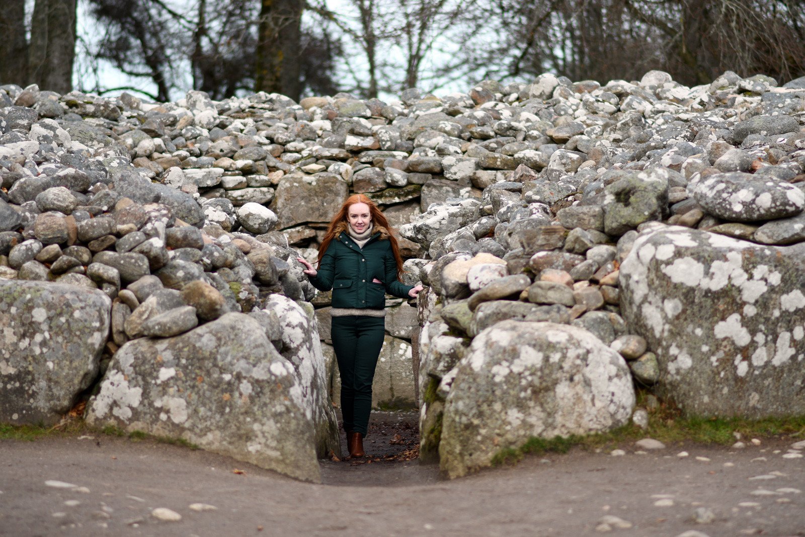 bronze age burial cairn near Inverness, Scotland - Clava Cairns