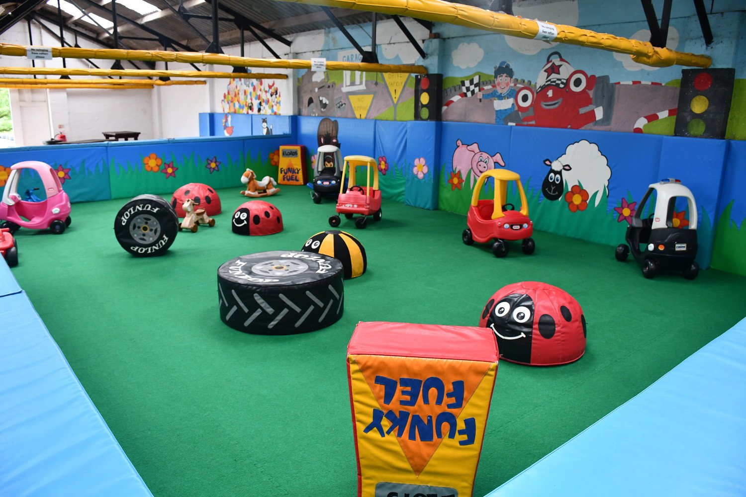 indoor play barn at Auchingarrich Wildlife Park