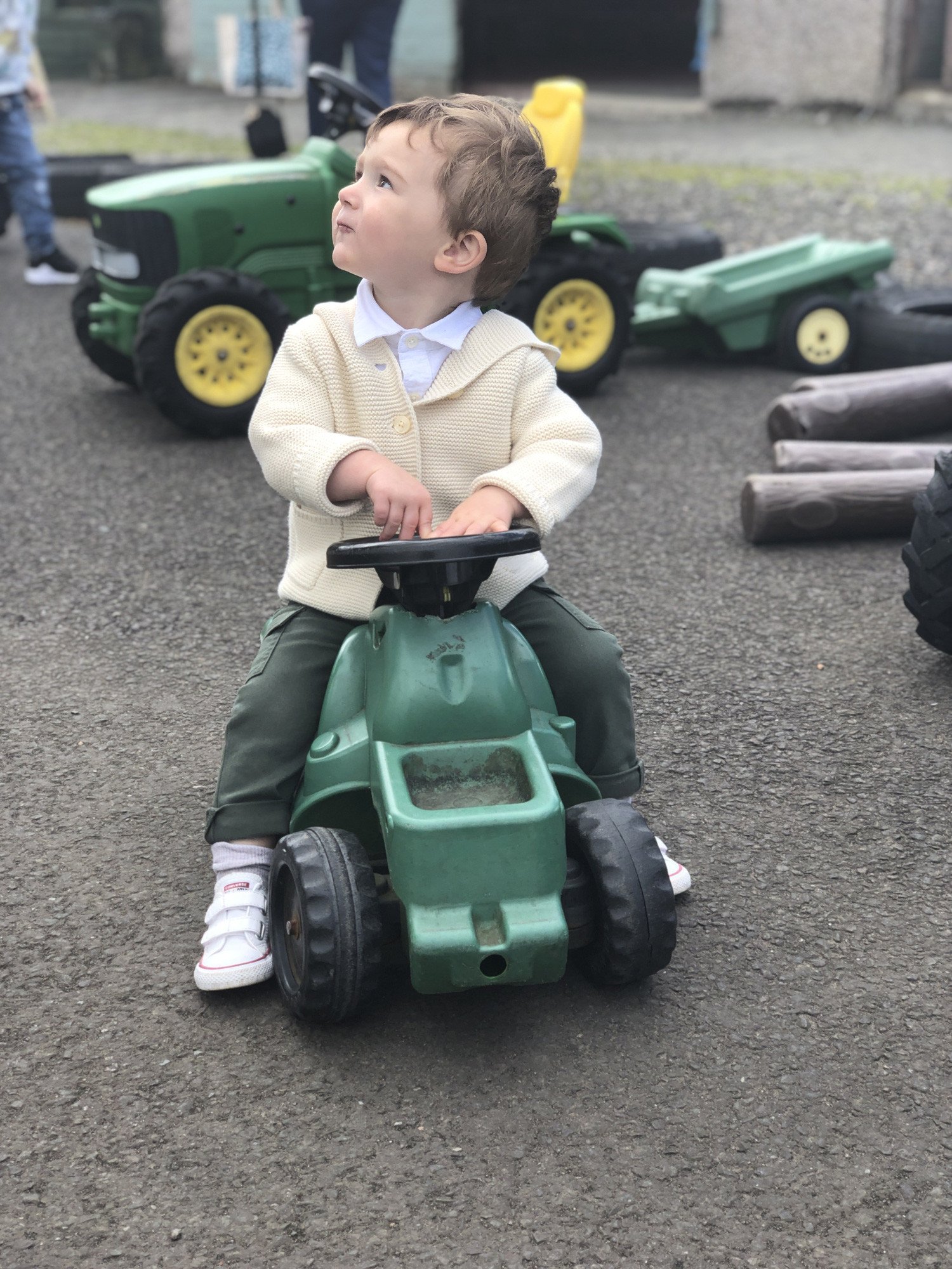 Max has a tractor ride