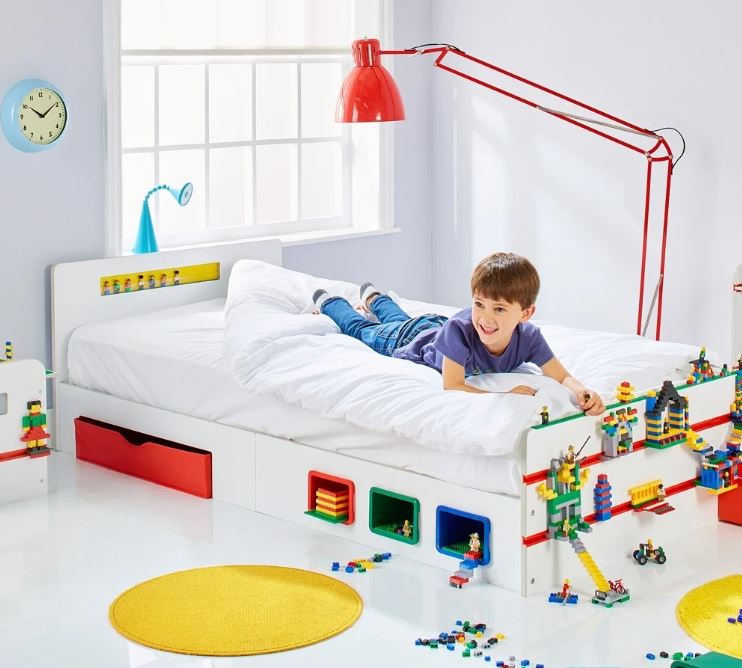 toddler bed with built-in storage