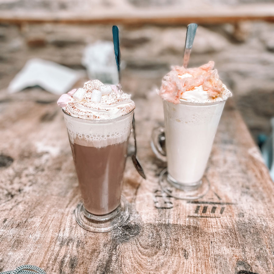 hot chocolate and coffee