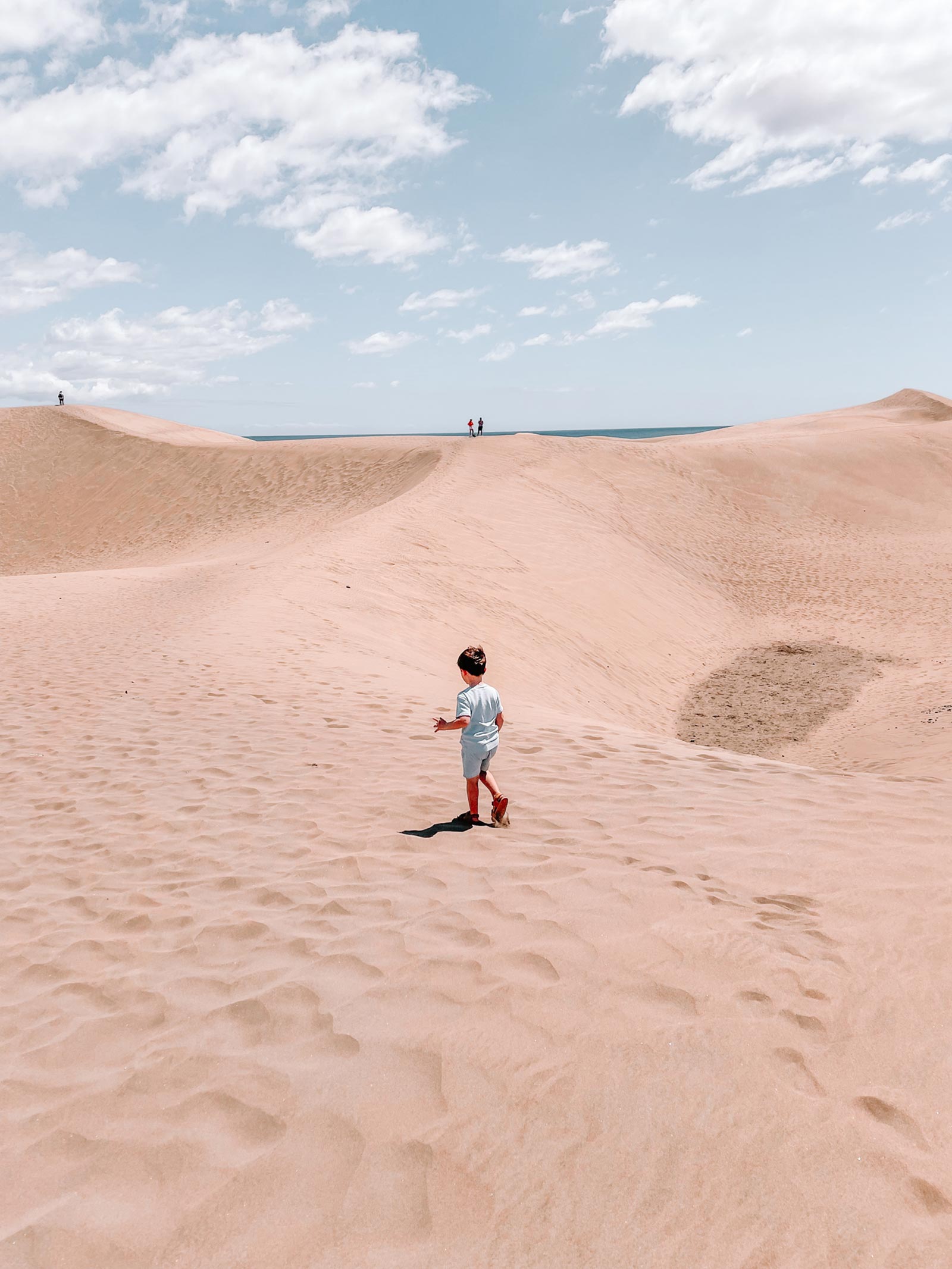 visiting the Maspalomas sand dunes, Gran Canaria