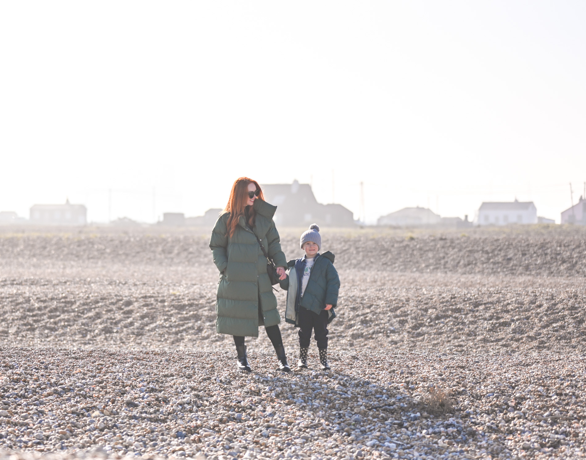 Amber and Max on Dungeness Beach