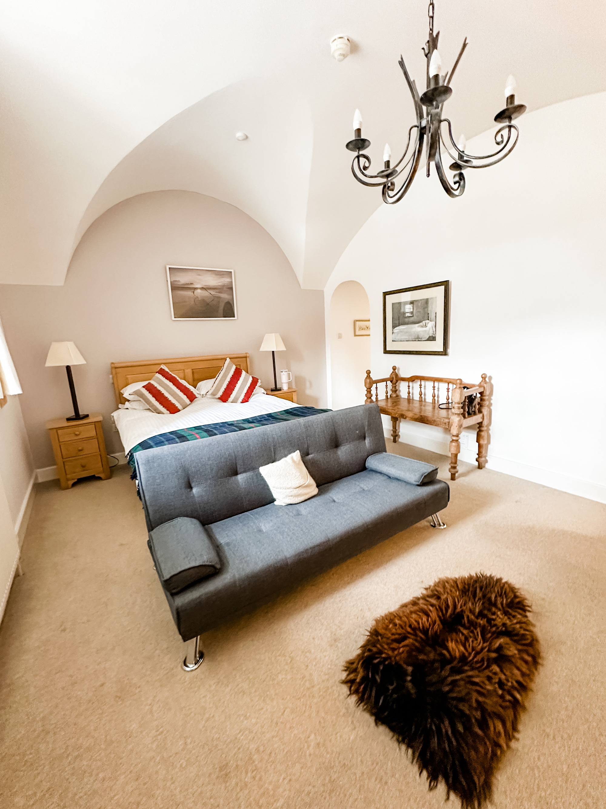 Main bedroom in the Moat House