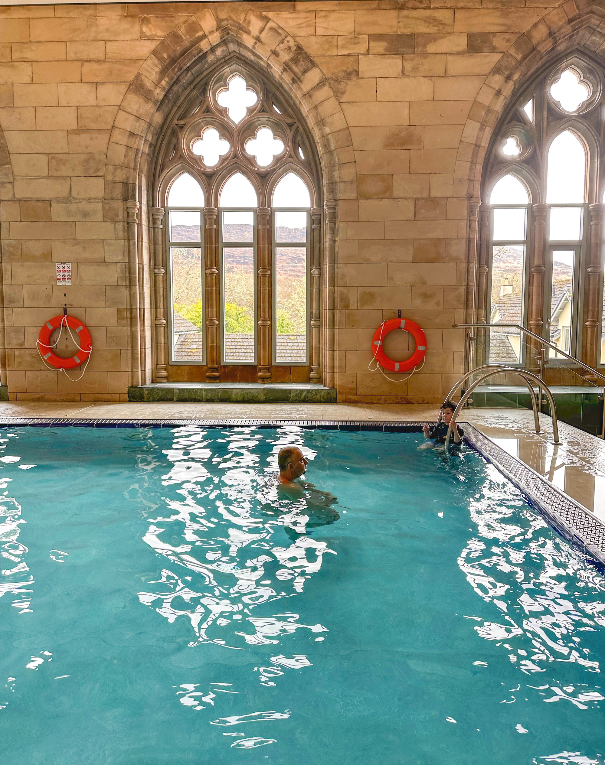 swimming pool at Fort Augustus Abbey