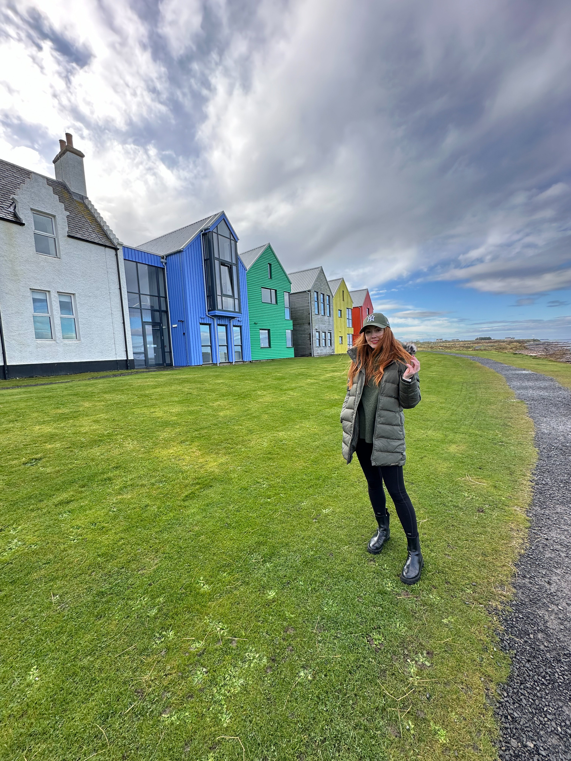 Colourful 'houses' at John O'Groats, Scotland